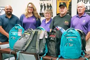 Elks donate school supplies to military kids