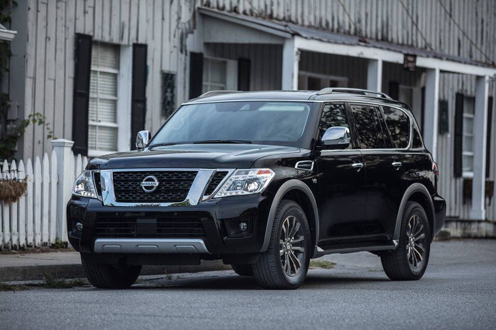 The Nissan Armada full-size SUV has a powerful and capable 390-horsepower V8 engine paired with a seven-speed automatic transmission. (Manufacturer photo)