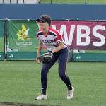 Cascade High School graduate Aubrey Peterson is a member of Great Britains national softball team. (Simon Mortimer / British Softball Federation)