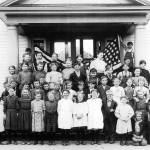 The Silvana School and its pupils in 1908. (Courtesy of Robin Monson Sather. Published in Early Stillaguamish Valley Schools by the Stillaguamish Valley Genealogical Society)