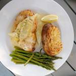 Chicken limon with twice-baked potato and asparagus at Franciscos Kitchen & Cantina in Lake Stevens. (Sara Bruestle / The Herald)