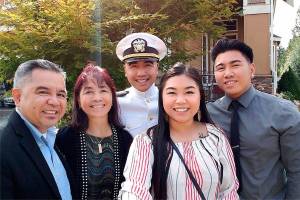 Marysville man honors high school roots at Navy commissioning