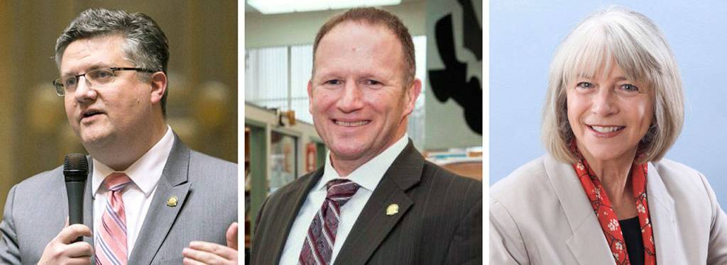 House Republicans are without much money to assist their mates in danger of losing their seats, including (from left) Mark Harmsworth, Dave Hayes and Norma Smith.
