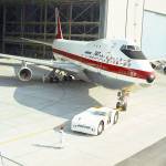 The first Boeing 747 is rolled out of the Everett factory. (Boeing Co.)