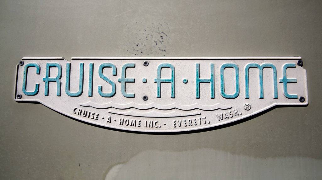 The little house on the water the Taisey family owns is a 1976 Cruise-A-Home built right here in Everett. (Dan Bates / The Herald)