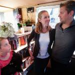 In the familys school, next to the general living, eating and playing area, the Taiseys have a nice library with good light. Arianna, 10, listens while Ryan and Jacy talk about homeschooling and their faith. (Dan Bates / The Herald)