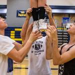 VIDEO: Everett football players get a crash course in cheerleading