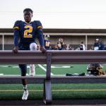 Mariners Prince Riley stretches before the game against Jackson on Friday in Everett. (Olivia Vanni / The Herald)