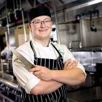 Josh Heath, who is taking classes in culinary arts and animation at the Sno-Isle Tech Skills Center, on Thursday, Oct. 4, 2018 in Everett, Wa. (Andy Bronson / The Herald)