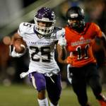 Kasen Kinchen and five-time defending Wesco 4A champion Lake Stevens hosts Glacier Peak in a showdown of unbeatens Friday night. (Andy Bronson / The Herald)