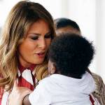 Melania Trump opens Africa tour with wave and baby in arms