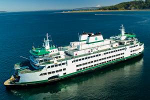 Brand spanking new ferry Suquamish launches into service