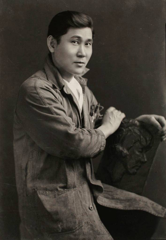 An early self-portrait by Soichi Sunami taken in Seattle around 1920 when he was working in the Ella McBride photo studio.