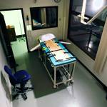 In this 2008 photo, the execution chamber at the Washington State Penitentiary is shown with the witness gallery behind glass at right, in Walla Walla. (AP Photo/Ted S. Warren, File)