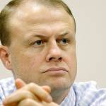 Tim Eyman during a court hearing about the legality of an anti-tax measure, in King County Superior Court in Seattle on Jan. 19, 2016. (AP Photo/Elaine Thompson)