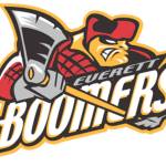 Another nickname considered for Everetts expansion hockey team was the Boomers. This logo and color scheme were created by Keith Flynn. (Courtesy of Everett Silvertips)