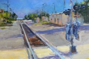 Delores Hauglands Dog Days of Summer on Railroad Avenue was awarded first place in Gallery Norths Beauty of the Northwest contest.
