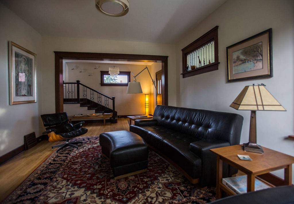 The living room inside of Melissa Barrett and Daniel Cardenas home. (Olivia Vanni / The Herald)