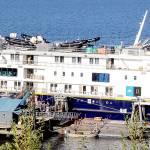 National Geographic Venture, seen here in Langley, will explore the Inside Passage, a route that weaves through islands along the coast of Washington, British Columbia and Alaska. (Patricia Guthrie / South Whidbey Record)