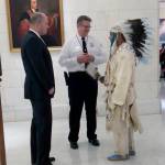 Yakama Nation Tribal Council Chairman JoDe Goudy was denied access to a U.S. Supreme Court hearing Tuesday because he wouldnt remove his traditional feathered headdress. (JoDe Goudys Facebook page)