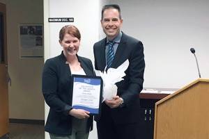 Marysville volunteer recognized for Stuff the Bus work
