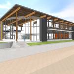 An artists rendering of the planned Edmonds Waterfront Center, viewed from the northwest. (Contributed)