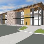 An artists rendering of the planned Edmonds Waterfront Center, viewed from the northeast. (Contributed)