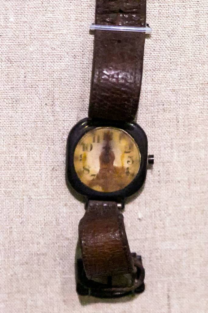 This watch was worn by a soldier in the Meuse-Argonne Offensive of World War I. (Kevin Clark / The Herald)