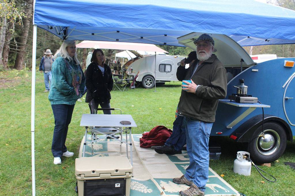 Enthusiasts of small-trailer camping from around the Northwest met in Clinton over the weekend for their last campout of the season. (Patricia Guthrie/Whidbey News Group)