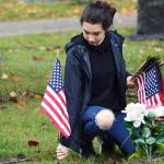 Flags planted in memory of fallen soldiers