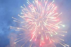 People watch fireworks at Boom City in Tulalip. Marysville plans to host a show next Fourt of July. (Sarah Weiser / Herald File)