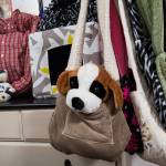 A dog carrier is one of the canine-themed craft items Gilstrap makes. (Andy Bronson/The Herald)