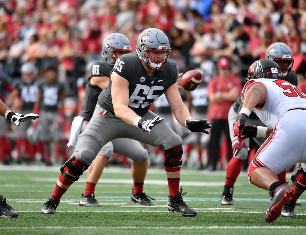 Washington States Josh Watson blocks during the Cougars Sept. 29 game against Utah in Pullman. (WSU photo)
