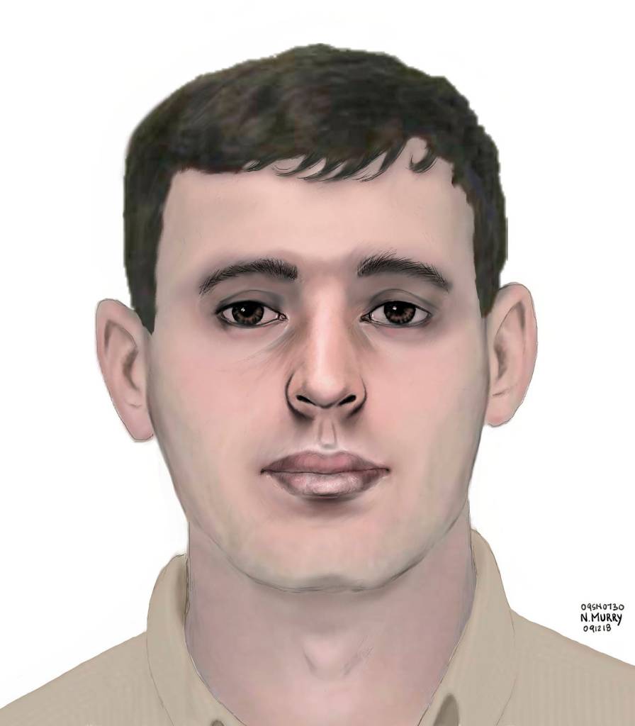 Forensic artist Natalie Murry reconstructed a mans face based on a skull found January 1978. (Snohomish County Sheriffs Office)