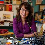 Susan Ringstad Emery, an Everett-based artist of Alaska Native descent, spent several days in November at the Anchorage Museum studying artifacts from the Smithsonian Arctic Studies Center. Descended from Inupiaq and Scandinavian people, she uses imagery from her ancestry in her art. (Dan Bates / The Herald)