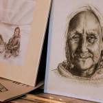 Susan Ringstad Emery drew this portrait of her great-grandmother (right). Her name was Annie Koonuk. Emery is a descendant of Inupiaq and Scandinavian people, and uses the imagery from her ancestry in her art. (Dan Bates / The Herald)
