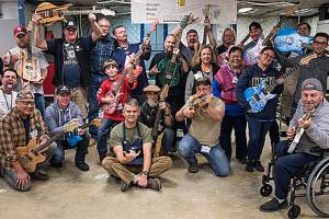 Veterans build their own guitars from scratch