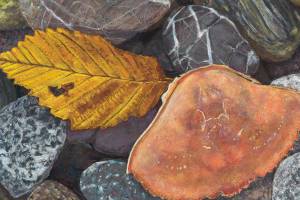 Alder Leaf and Crab Shell by Nick Payne is part of the Holiday Art Show at Everetts Schack Art Center through Dec. 29.