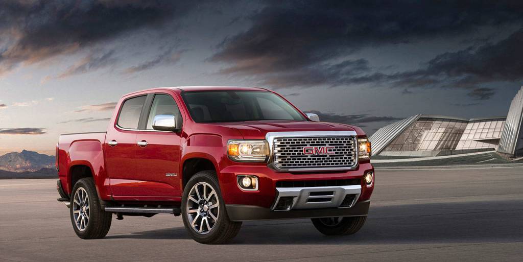 The 2019 GMC Canyon is available in an assortment of cab styles, bed lengths, engines and transmissions, with two-wheel or four-wheel drive. (Manufacturer photo)
