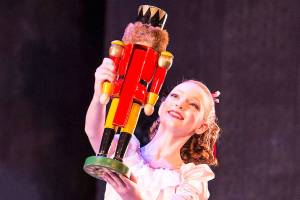 Clara dances with her new Nutcracker doll in Olympic Ballet Theatres annual production of The Nutcracker in 2014. The ballet will be presented in Everett and Edmonds. (Olympic Ballet Theatre)