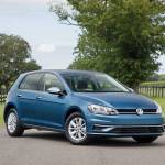 The Volkswagen Golf is freshened for 2018 with new LED headlights, a new front bumper and a new grille with chrome surround. (Manufacturer photo)