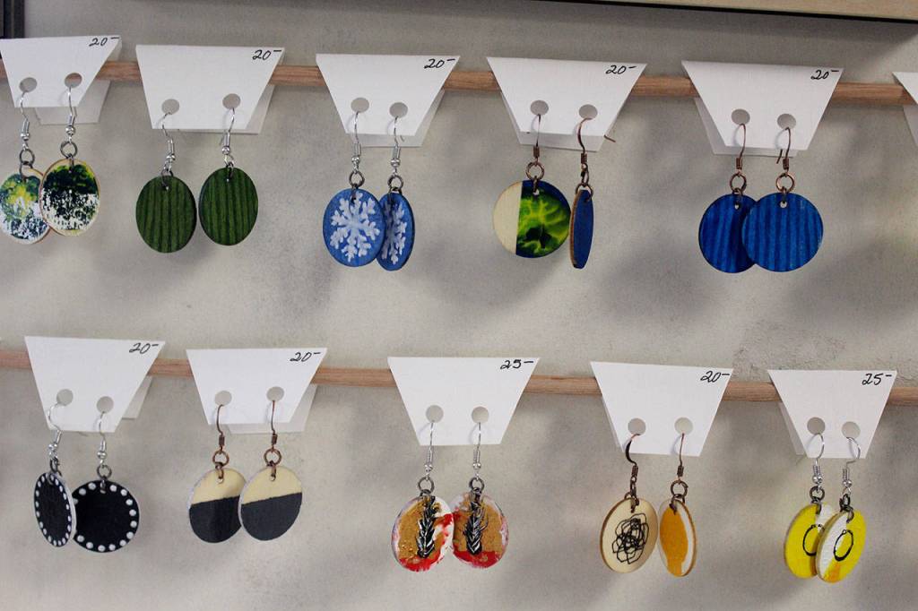 Earrings crafted by Raquel Jensen, RJR Co. (Patricia Guthrie / South Whidbey Record)