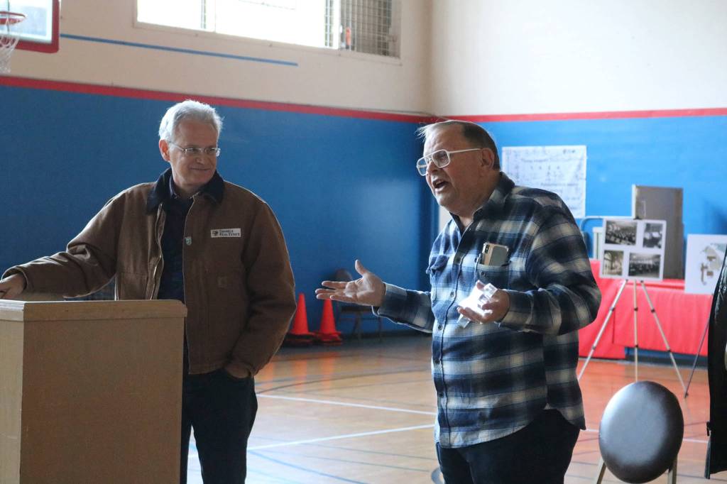 Kenmore Mayor David Baker expresses his excitement for the Lodge at Saint Edward Park project. (Katie Metzger / Bothell-Kenmore Reporter)