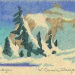 Vintage Christmas Cards by Northwest Artists, with works from the 1900s to the 90s will also be on display at the Cascadia Art Museum through Jan. 6. Shown is Corwin Chases Mount Shuksan from 1928.