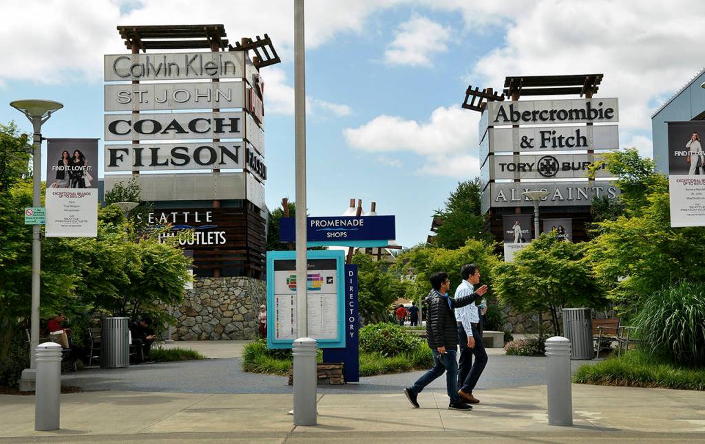 Seattle Premium Outlets, part of Quil Ceda Village, is a major source of revenue for the Tulalip Tribes. (Sue Misao / Herald file)
