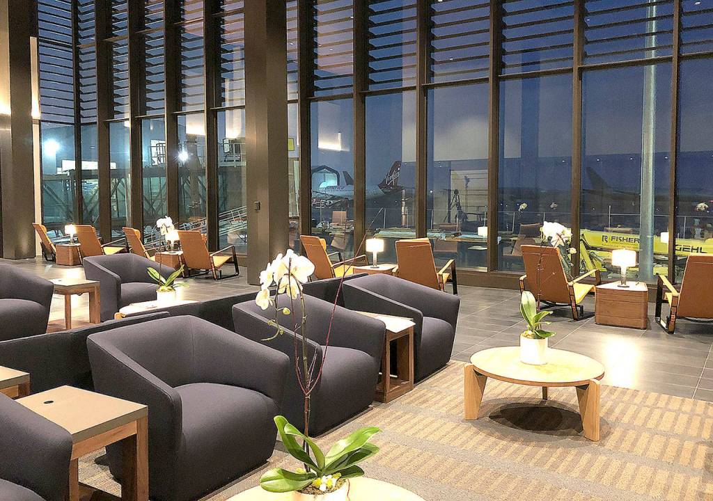 This photo of the new terminals interior was taken in November. (Janice Podsada/ Herald file)