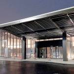 This photo of the new terminals entgrance was taken in November. (Janice Podsada/ Herald file)