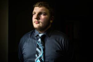 Junior Jacob Platt likes the learning environment at the Lincoln Hill High School in Stanwood. I have never met teachers like these ones before. Theyre so smart. Ive had personal one-on-one conversations with them. … It doesnt feel like a school over here, he says. (Olivia Vanni / The Herald)