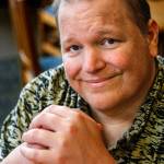 Justin Tinsley, a community theater actor, died of cancer Dec. 21. He will appear via a screen in one more play, Red Planet Blue, to be presented next month by the Edmonds Driftwood Players. (Dan Bates / The Herald)