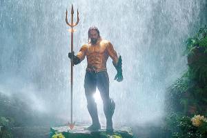 Aquaman tries to swim in both the deep and shallow ends